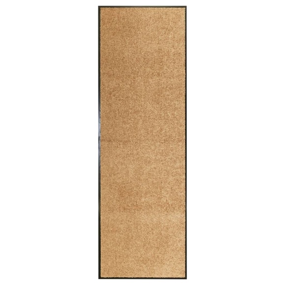 vidaXL Fußmatte Waschbar Creme 60x180 cm