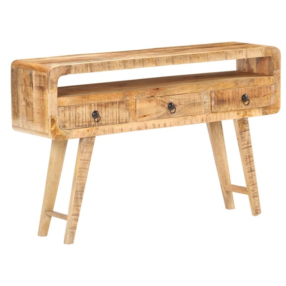 vidaXL Sideboard 120x30x75 cm Raues Mangoholz