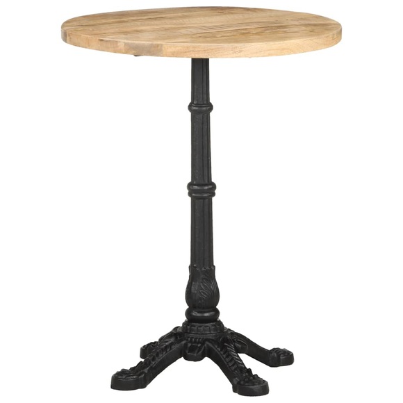 vidaXL Bistrotisch Ø60x76 cm Raues Mangoholz