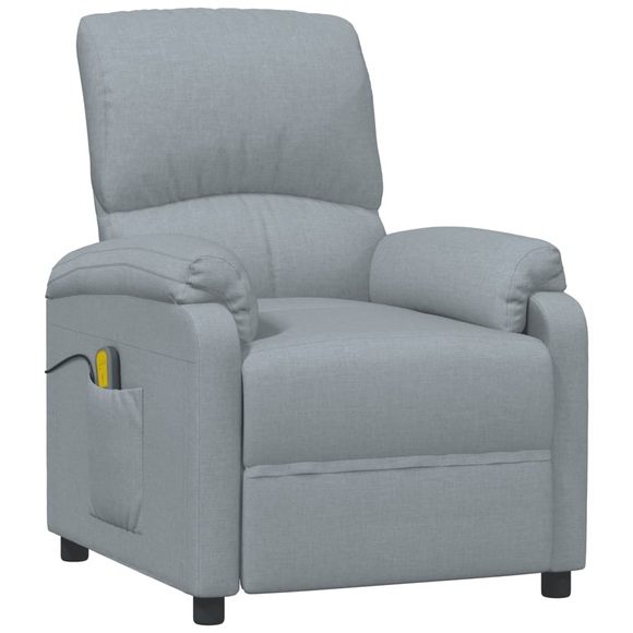 vidaXL Massagesessel Hellgrau Stoff