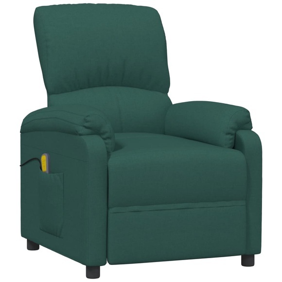 vidaXL Massagesessel Dunkelgrün Stoff