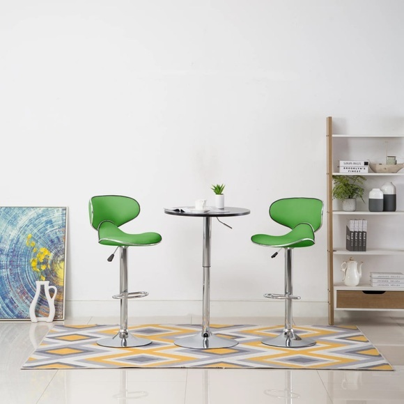 vidaXL Barhocker 2 Stk. Grün Kunstleder