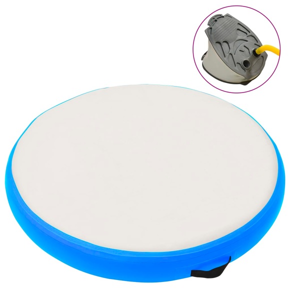 vidaXL Aufblasbare Gymnastikmatte mit Pumpe 100x100x10 cm PVC Blau