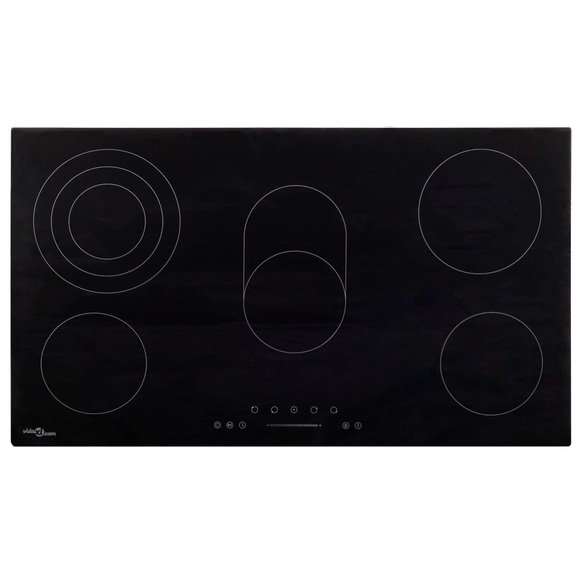 vidaXL Glaskeramik-Kochfeld mit 5 Zonen Touch-Bedienfeld 77 cm 8500W