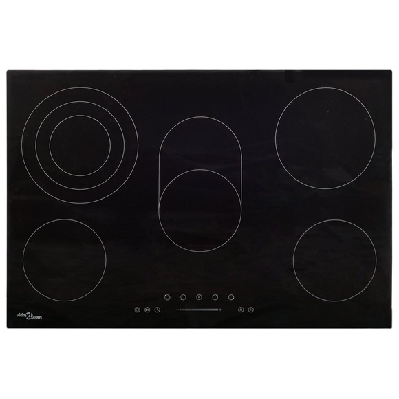 vidaXL Glaskeramik-Kochfeld mit 5 Zonen Touch-Bedienfeld 90 cm 8500W