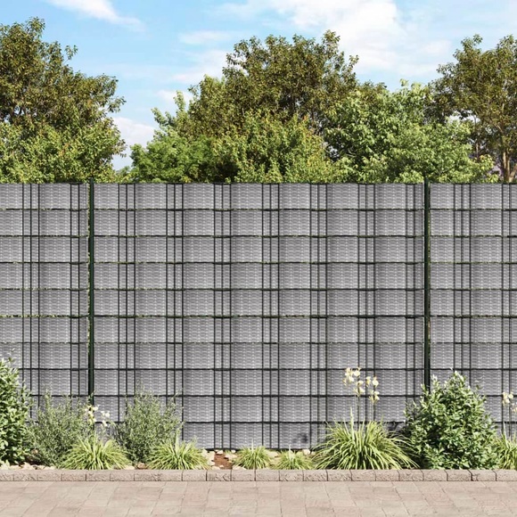 vidaXL Garten-Sichtschutz PVC 70x0,19 m Rattangrau