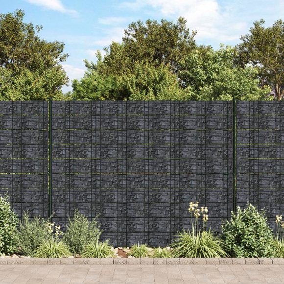 vidaXL Garten-Sichtschutz 4 Stk. PVC 35x0,19 m Grau