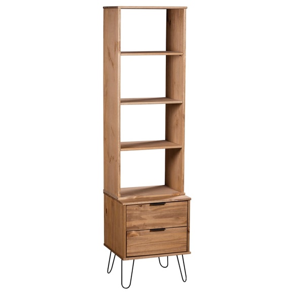 vidaXL Bücherregal New York Range Helles Holz Massivholz Kiefer