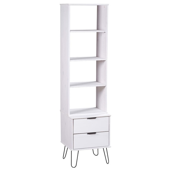 vidaXL Bücherregal New York Range Weiß Massivholz Kiefer