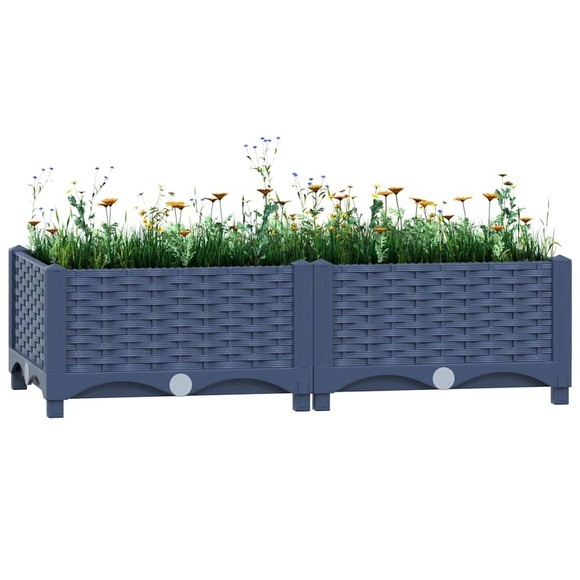 vidaXL Hochbeet 80x40x23 cm Polypropylen