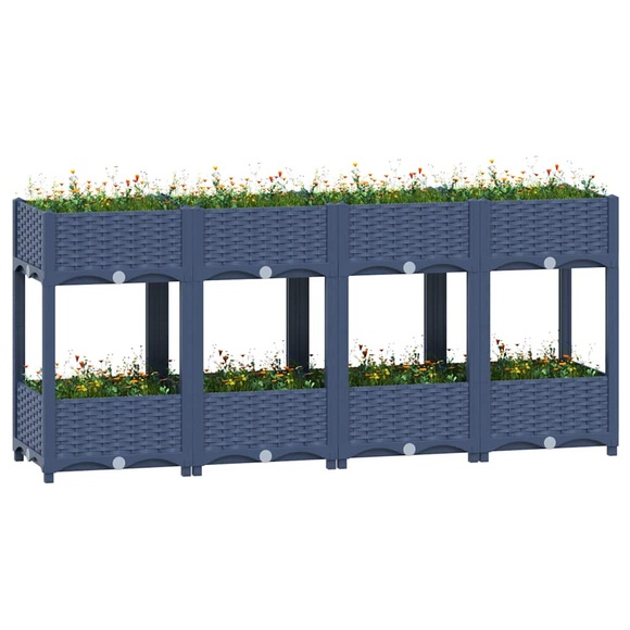 vidaXL Hochbeet 160x40x71 cm Polypropylen