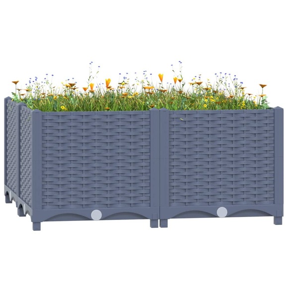 vidaXL Hochbeet 80x80x38 cm Polypropylen