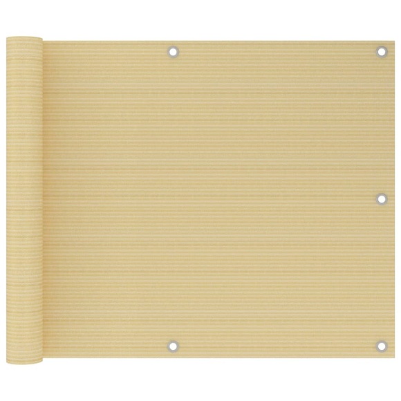 vidaXL Balkon-Sichtschutz Beige 75x300 cm HDPE