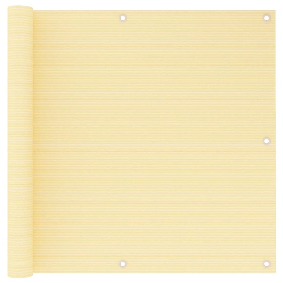 vidaXL Balkon-Sichtschutz Beige 90x500 cm HDPE