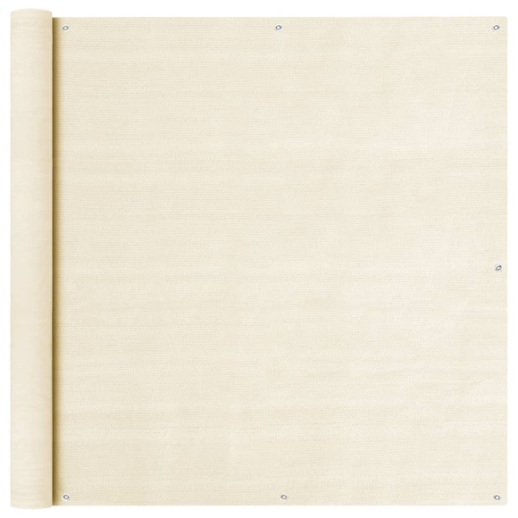 vidaXL Balkon Sichtschutz Creme 120x400 cm HDPE