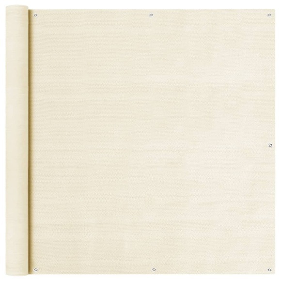 vidaXL Balkon Sichtschutz Creme 120x500 cm HDPE