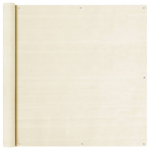 vidaXL Balkon Sichtschutz Creme 120x600 cm HDPE