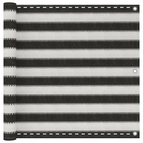 vidaXL Balkon-Sichtschutz HDPE 90x500 cm Anthrazit und Weiß