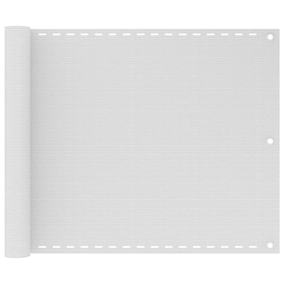 vidaXL Balkon-Sichtschutz Weiß 75x500 cm HDPE