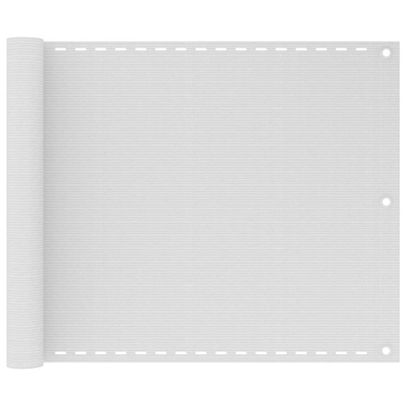 vidaXL Balkon-Sichtschutz Weiß 75x500 cm HDPE