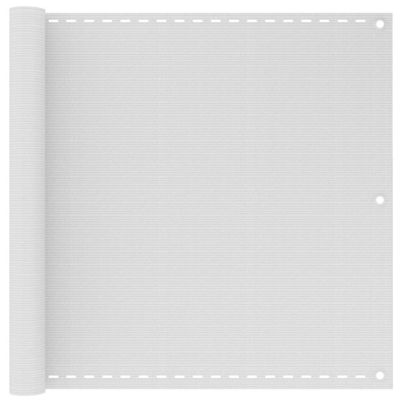 vidaXL Balkon-Sichtschutz Weiß 90x300 cm HDPE
