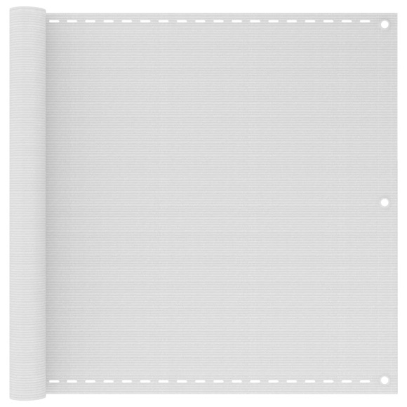 vidaXL Balkon-Sichtschutz Weiß 90x500 cm HDPE