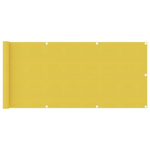 vidaXL Balkon-Sichtschutz Gelb 75x300 cm HDPE