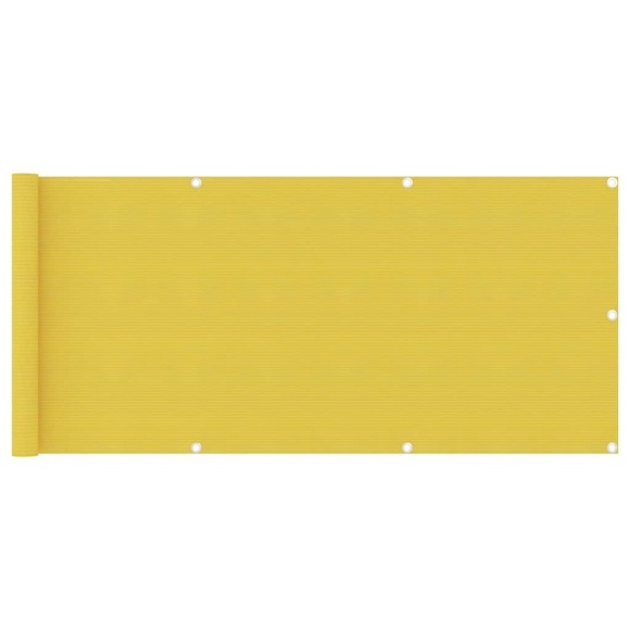 vidaXL Balkon-Sichtschutz Gelb 75x300 cm HDPE
