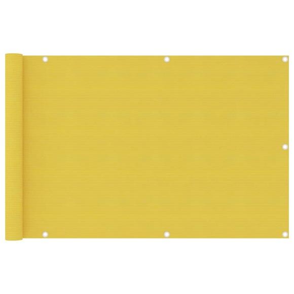 vidaXL Balkon-Sichtschutz Gelb 90x400 cm HDPE