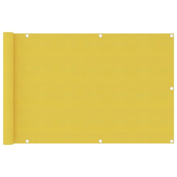 vidaXL Balkon-Sichtschutz Gelb 90x400 cm HDPE
