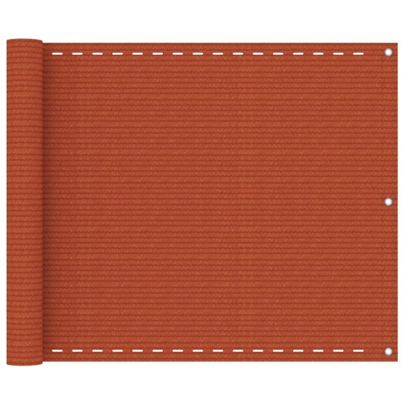 vidaXL Balkon-Sichtschutz Orange 75x400 cm HDPE