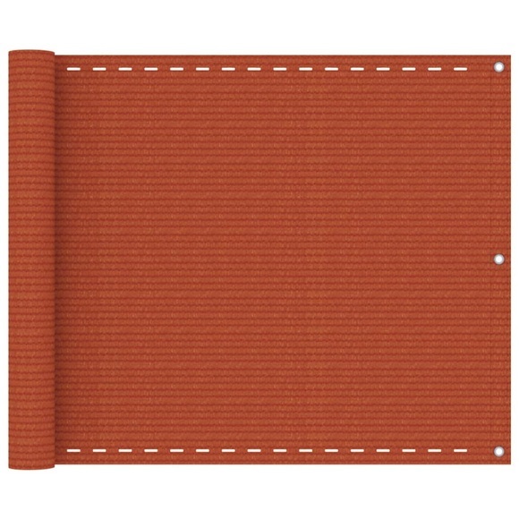 vidaXL Balkon-Sichtschutz Orange 75x500 cm HDPE