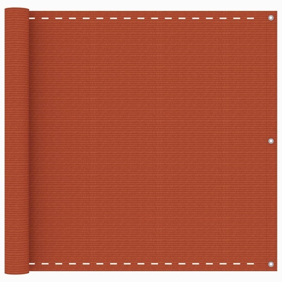 vidaXL Balkon-Sichtschutz Orange 90x500 cm HDPE