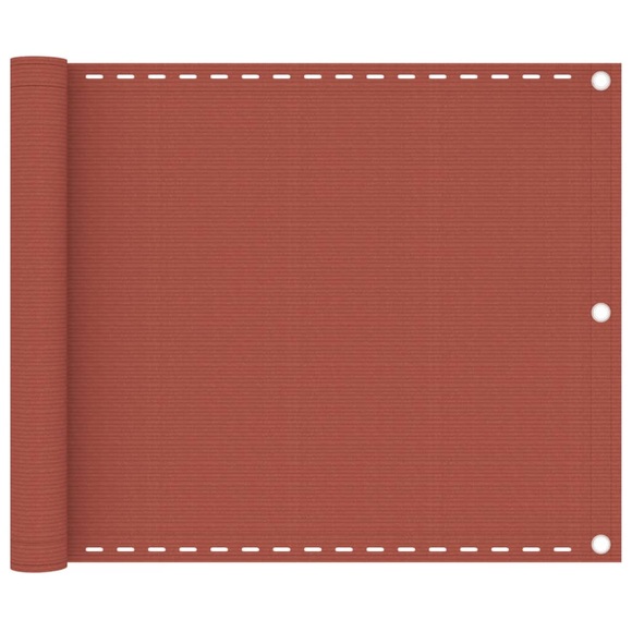 vidaXL Balkon-Sichtschutz Terracotta-Rot 75x400 cm HDPE