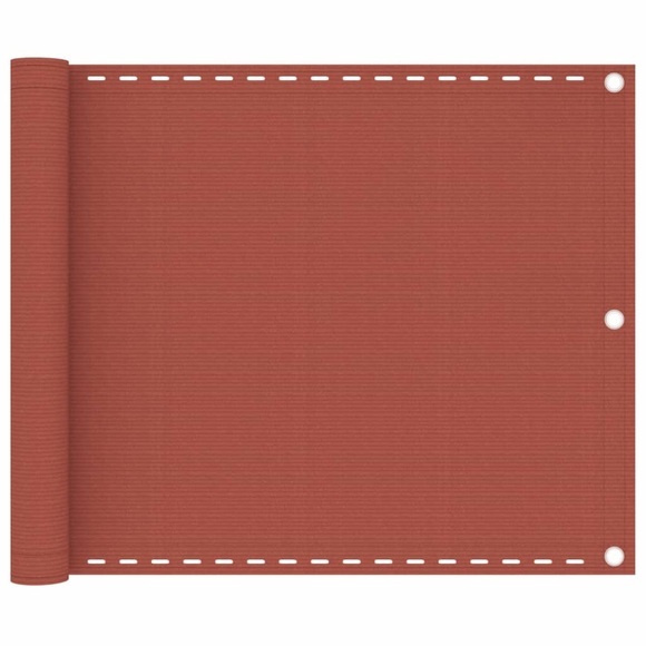 vidaXL Balkon-Sichtschutz Terracotta-Rot 75x500 cm HDPE