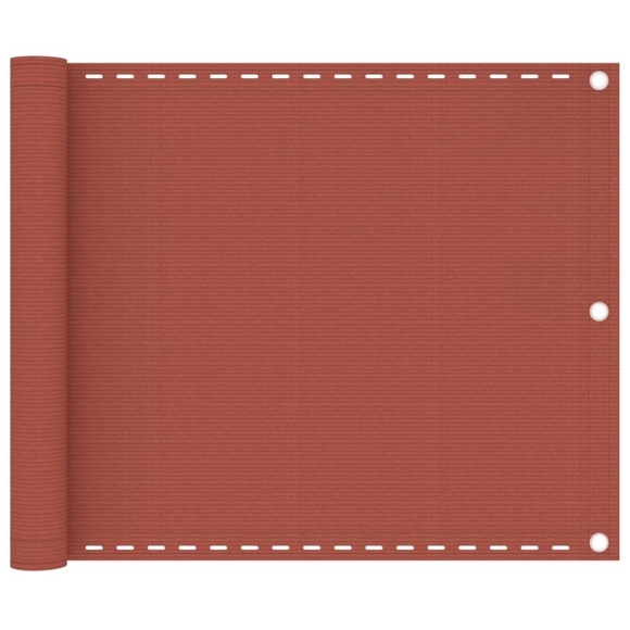 vidaXL Balkon-Sichtschutz Terracotta-Rot 75x600 cm HDPE
