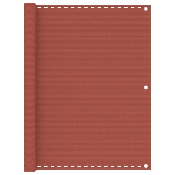 vidaXL Balkon-Sichtschutz Terracotta-Rot 120x600 cm HDPE