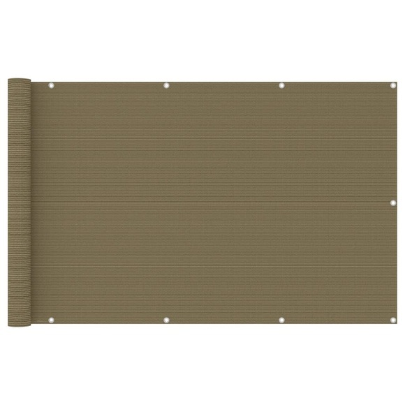 vidaXL Balkon-Sichtschutz Taupe 120x400 cm HDPE