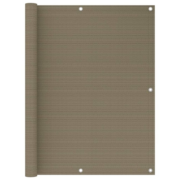 vidaXL Balkon-Sichtschutz Taupe 120x500 cm HDPE