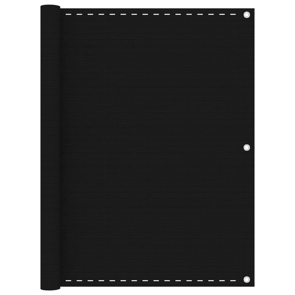 vidaXL Balkon-Sichtschutz Schwarz 120x400 cm HDPE