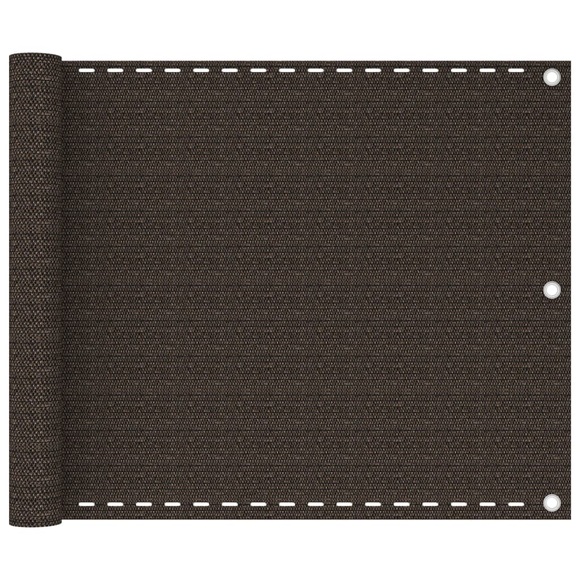 vidaXL Balkon-Sichtschutz Braun 75x300 cm HDPE