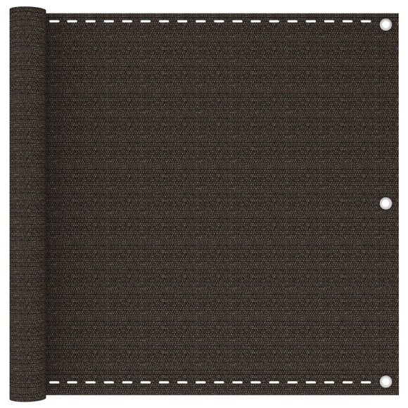 vidaXL Balkon-Sichtschutz Braun 90x600 cm HDPE