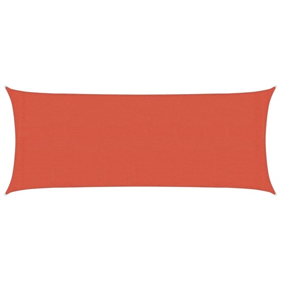 vidaXL Sonnensegel 160 g/m² Terrakottarot 2x5 m HDPE