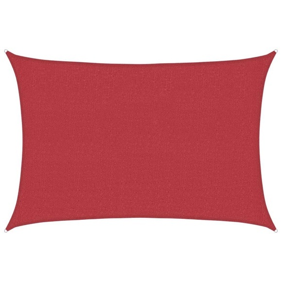vidaXL Sonnensegel 160 g/m² Rot 3,5x4,5 m HDPE