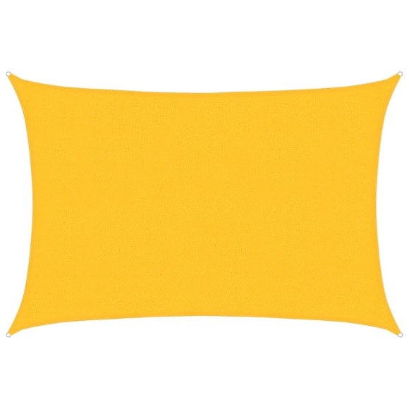 vidaXL Sonnensegel 160 g/m² Gelb 2,5x3,5 m HDPE