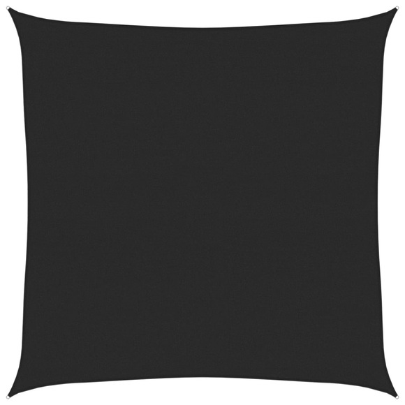 vidaXL Sonnensegel 160 g/m² Schwarz 7x7 m HDPE