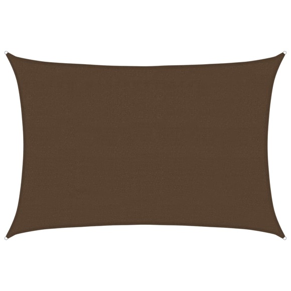 vidaXL Sonnensegel 160 g/m² Braun 4x6 m HDPE