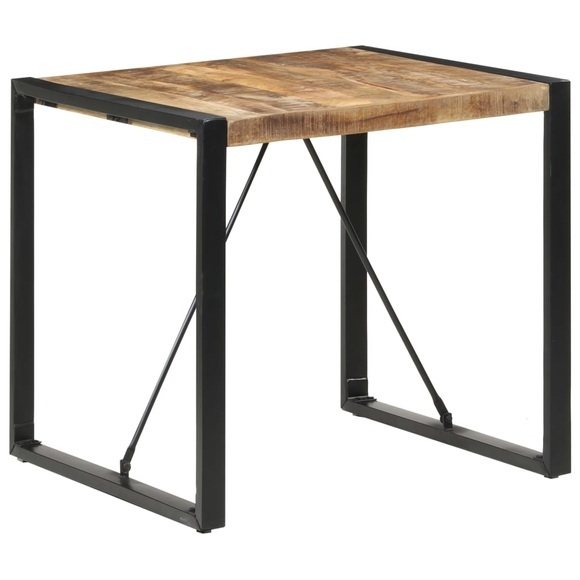 vidaXL Esstisch 80x80x75 cm Raues Mangoholz