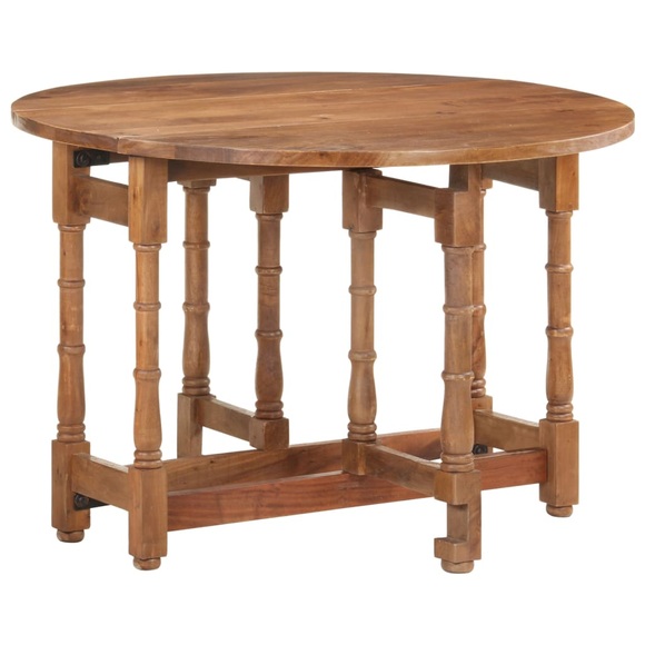 vidaXL Esstisch Rund 110x76 cm Mango Massivholz