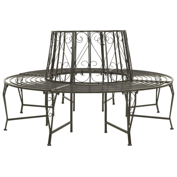 vidaXL Garten-Baumbank 160 cm Stahl